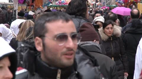 Crowd, pedestrians. Stock Footage 10734087