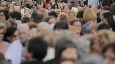 Crowd of People 1080p Stock Footage 5296022