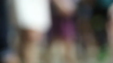 Crowd of people bokeh Stock Footage 46300644