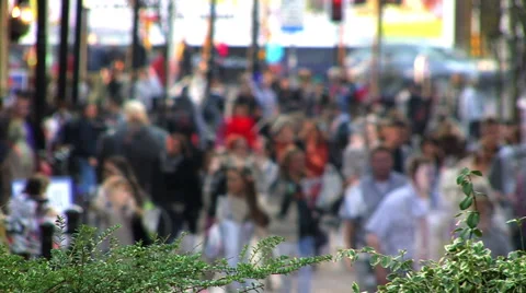 Crowd people in city Video stock 45407160