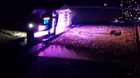 crowd of people at a concert, top view, ... | Stock Video | Pond5