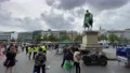 Crowd of people Corona lockdown protest demonstration in Brunswick city 4k or 4k+ Resolution