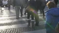 Crowd of people crossing road on pedestrian, traffic rules compliance, Paris HD Footage