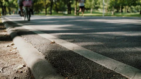 Crowd of People Exercising in the Park Видео 162564899