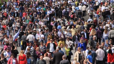 Crowd of people Stock Footage 5165005