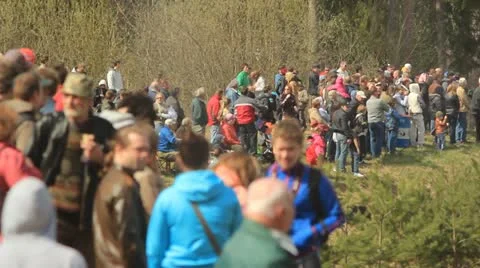 Crowd people Stock Footage 12174431