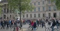Crowd of people Fridays for Future global demonstration in Brunswick city 4k or 4k+ Resolution