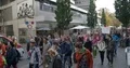 Crowd of people Fridays for Future global demonstration in Brunswick city 4k or 4k+ Resolution