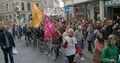 Crowd of people Fridays for Future global demonstration in Brunswick city 4k or 4k+ Resolution
