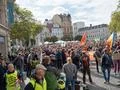 Crowd of people Fridays for Future global demonstration in Brunswick city Photo