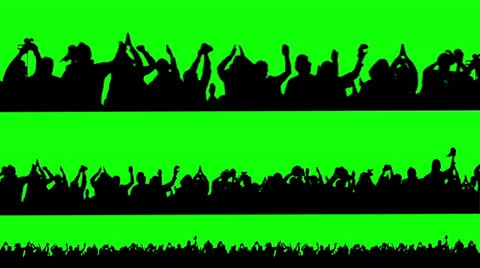 Crowd of people. Green screen. Video stock 22667818