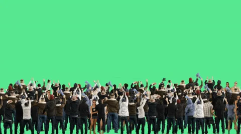 Crowd of people. Green screen. | Stock Video | Pond5