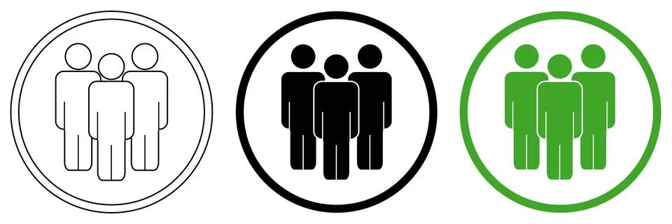 Crowd of people icon Stock Illustration