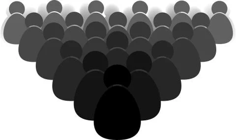 Crowd of people icon vector Stock Illustration