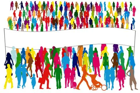 Crowd of people Stock Illustration