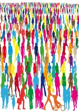 Crowd of people Stock Illustration