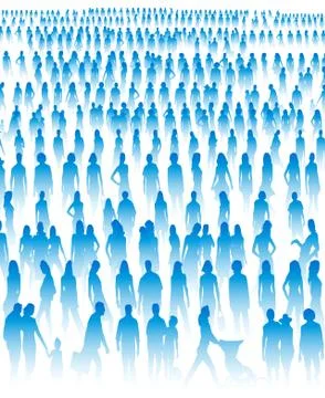 Crowd of people Stock Illustration