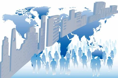 Crowd of people Ilustración de archivo