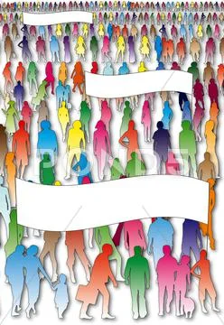 Crowd of people Stock Illustration