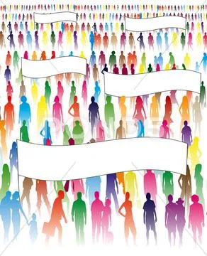 Crowd of people Stock Illustration