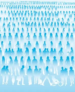Crowd of people Stock Illustration