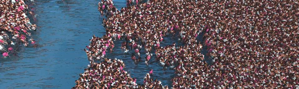 Crowd of people Stock Illustration