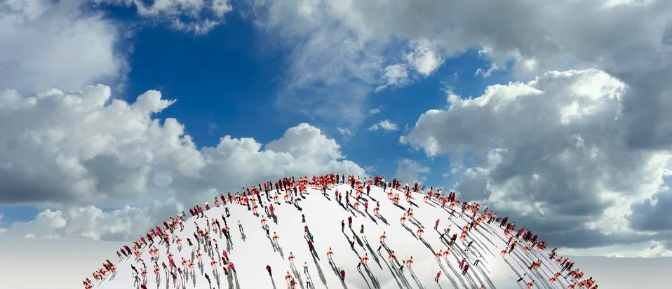 Crowd of people Stock Illustration