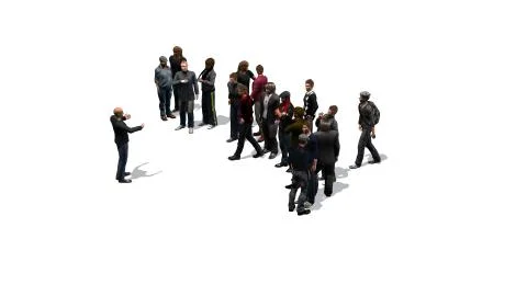 A crowd of people - isolated on white background Stock Illustration