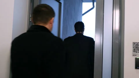 Crowd people leave the office rooms Stock Footage 99952465