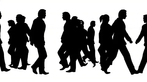 Crowd of people moves Stock-Footage 400666