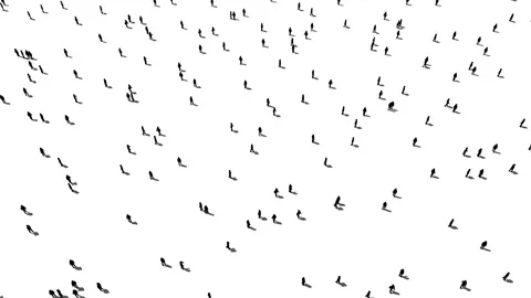 Crowd of people moving randomly Stock Footage 83434124