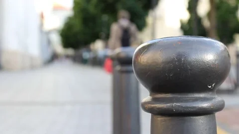 Crowd of people in multi colored clothes walking on a sunny day in the city. 스톡 동영상 79167564