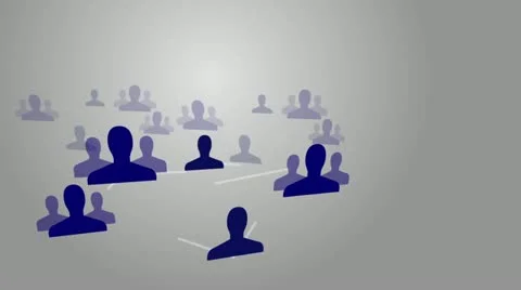 Crowd of people networking Video stock 12187546