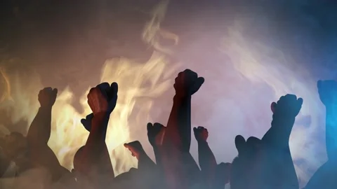 A crowd of people protesting. Black Lives Matter, 3d render Video stock 132076456