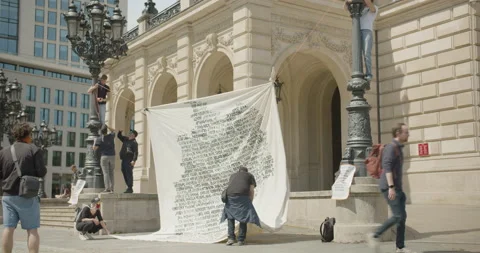 Crowd of people protesting t black lives matter demonstration Stock Footage 151943401