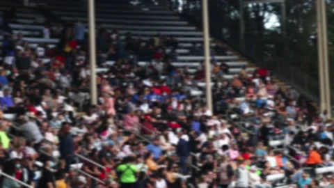 Crowd of people in stadium in slow motion Stock Footage 169898184