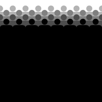Crowd. People standing in a crowd. Stock Illustration