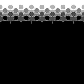 Crowd. People standing in a crowd. Stock Illustration