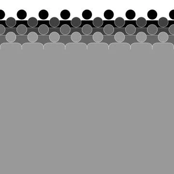 Crowd. People standing in a crowd. Stock Illustration
