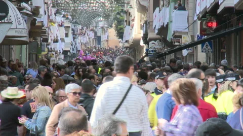 Crowd of people on the streets Stock Footage 47941132