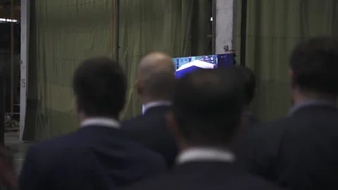 Crowd of people in suits Stock Footage 130865470