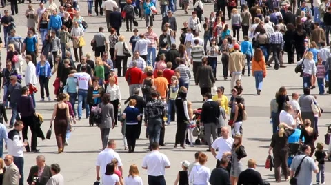 Crowd of people. Timelapse 10x 1080p Stock Footage