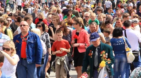 Crowd of people. Timelapse 6x 1080p Stock Footage