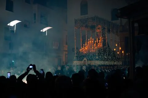 Crowd of people using Mobile phone, taking pictures and recording Virgin of Stock Photos