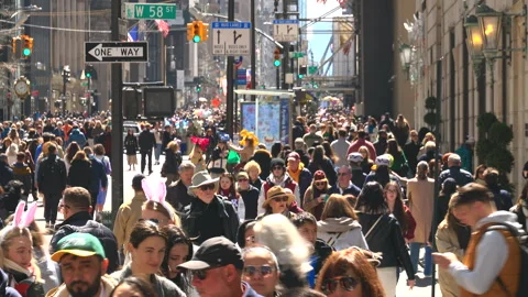 Crowd Of People Visit To The Easter Para 