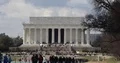 Crowd of People Visit Lincoln Memorial Building Washington DC Tourist Attraction 4k or 4k+ Resolution