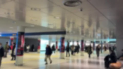 Crowd of people walking in central Sapporo underground mall, Japan during winter Stock-Footage 330249582