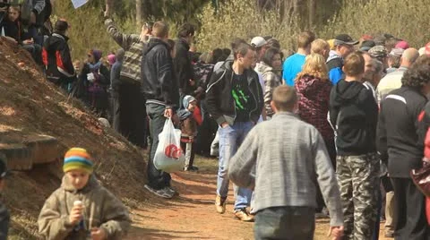 Crowd people walking Stock Footage 12174365