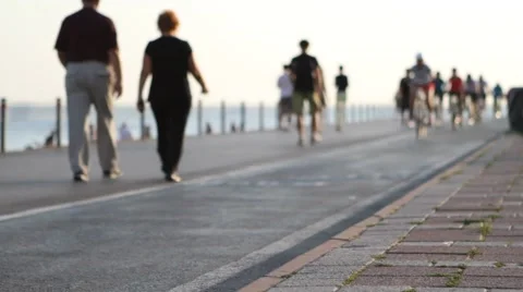 Crowd of people walking Stock Footage 46225320
