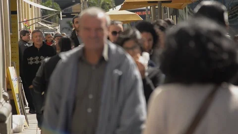 Crowd of people walking Stock Footage 96339894